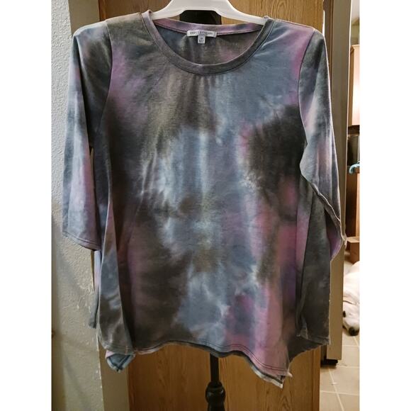 Green Envelope Los Angeles 3/4 Sleeve Tie Dye Shirt Size 1X - Picture 1 of 5